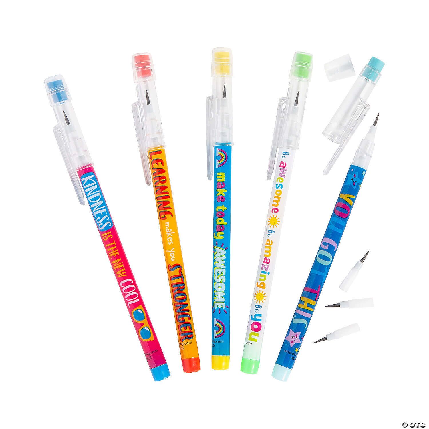 Pencils: Motivational Stacking Point Assortment – Set of 50