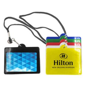Deluxe Padded Vinyl Horizontal Lanyard/Id Holder – Customizable