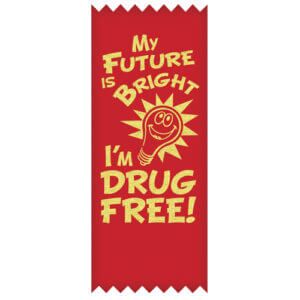 My Future is Bright I’m Drug Free – SELF-STICK Ribbons
