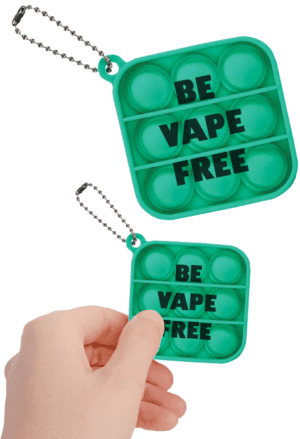 Bubble Pop Fidget Keychain: Be Vape Free