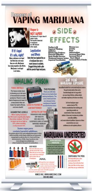 Dangers Of Vaping Marijuana-Table Top Retractable Banner