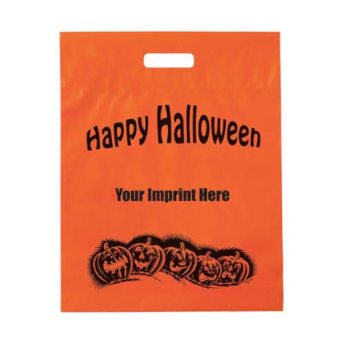 Bag – Halloween, Frosted Orange – 12″W X 15″H X 3″ Gusset – Customizable Bag – Halloween, Frosted Orange – 12″W X 15″H X 3″ Gusset – Customizable