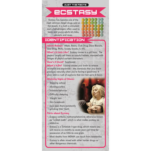 Just The Facts – Ecstasy Rack Cards – Sold In Sets of 100 Just The Facts – Ecstasy Rack Cards – Sold In Sets of 100