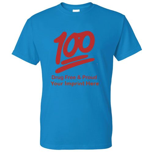 Drug Prevention Shirt: 100 Drug Free and Proud Drug Prevention Shirt: 100 Drug Free and Proud