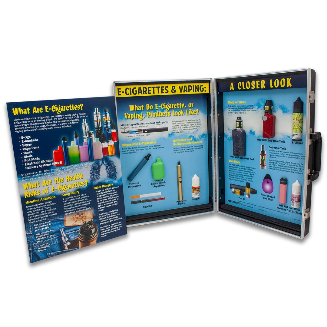 E-Cigarettes & Vaping: A Closer Look 3-D Display E-Cigarettes & Vaping: A Closer Look 3-D Display