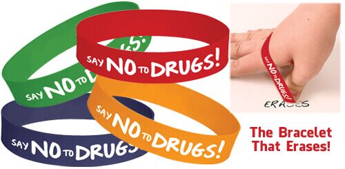 Say No to Drugs! Eraselet® – A Bracelet that Erases – Assorted Colors Say No to Drugs! Eraselet® – A Bracelet that Erases – Assorted Colors